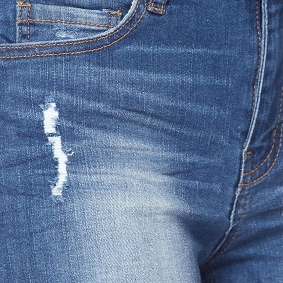 Denim Frayed Hem Shorts - Picture 4 of 4